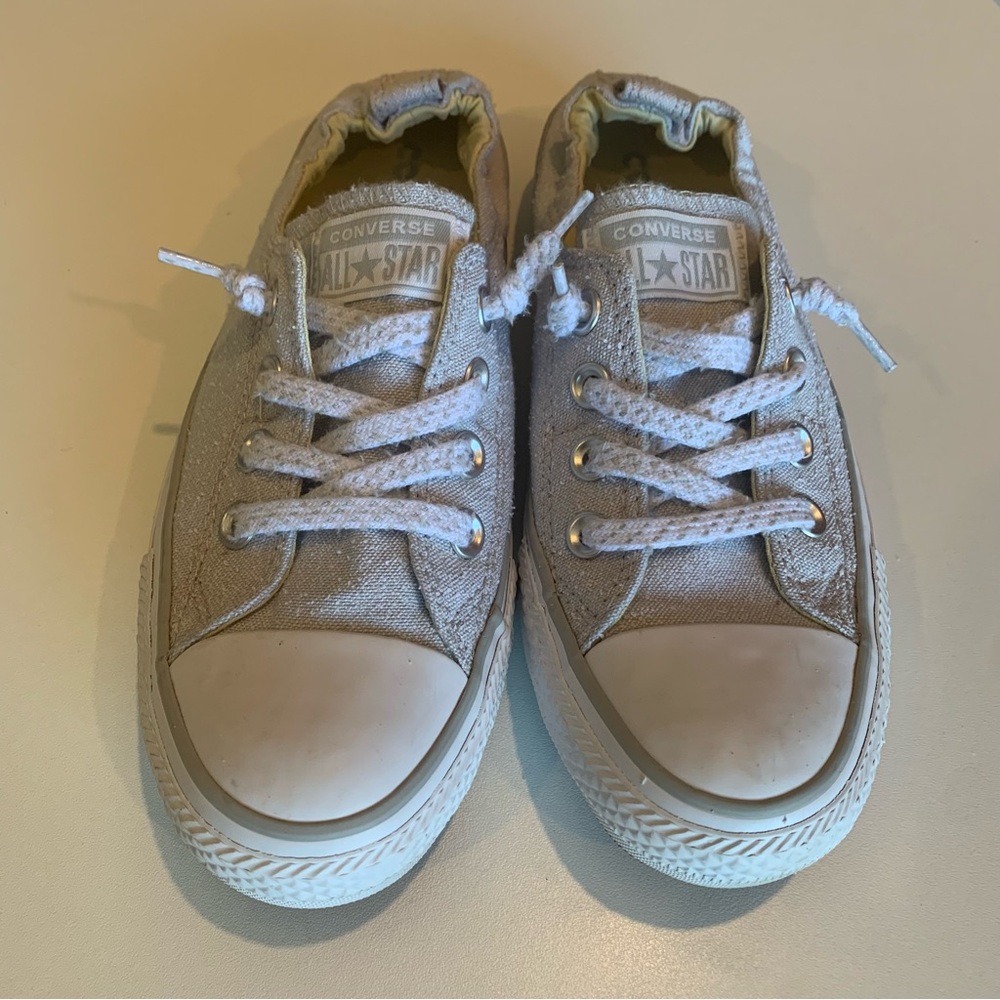 Women’s Converse  All Star Sneakers Elastic Back Slip Ons Textured Gray Size 7